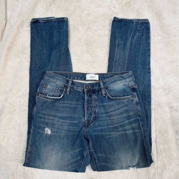 ODAVIA & Sons Distressed Straight Taper Blue Jeans Men’s Size 30 New $290 - Picture 14 of 14